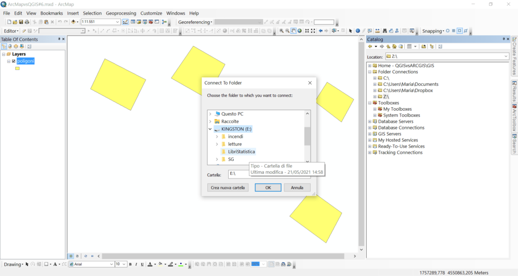 QGIS vs ArcMap #3: connect to folder in ArcMap